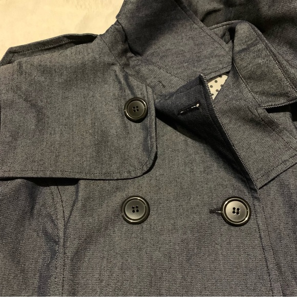 Denim Double Breasted Trench Coat Sz ML NWT by Sterlingwear of Boston - Picture 11 of 16